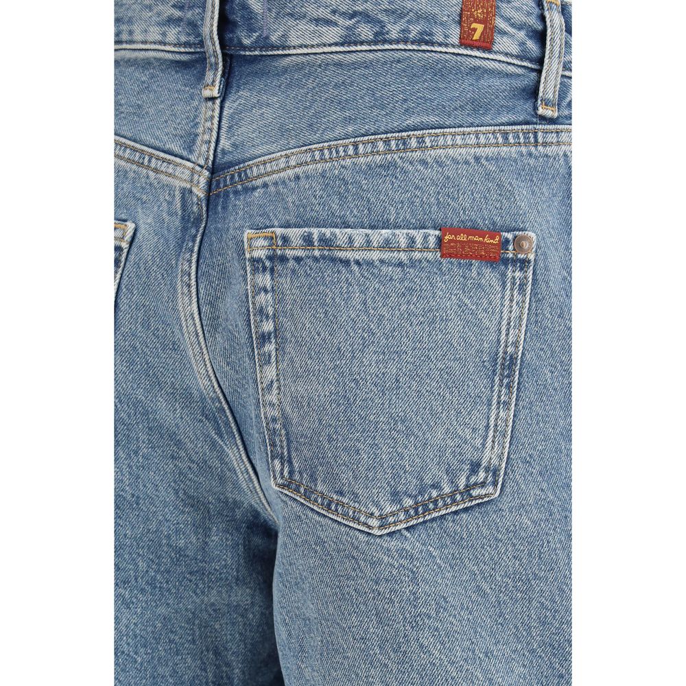 Blue Cotton Bermuda Shorts