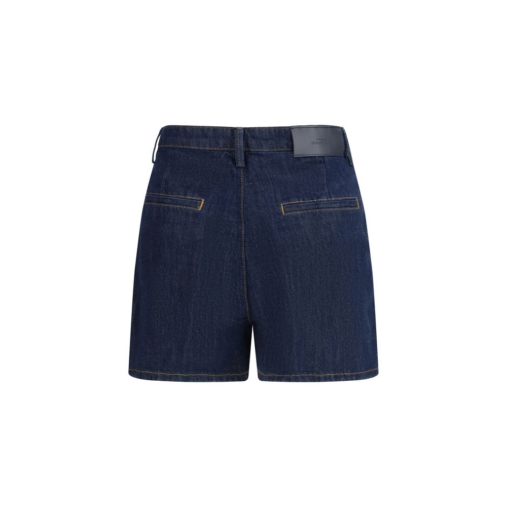 Blue Cotton Bermuda Shorts