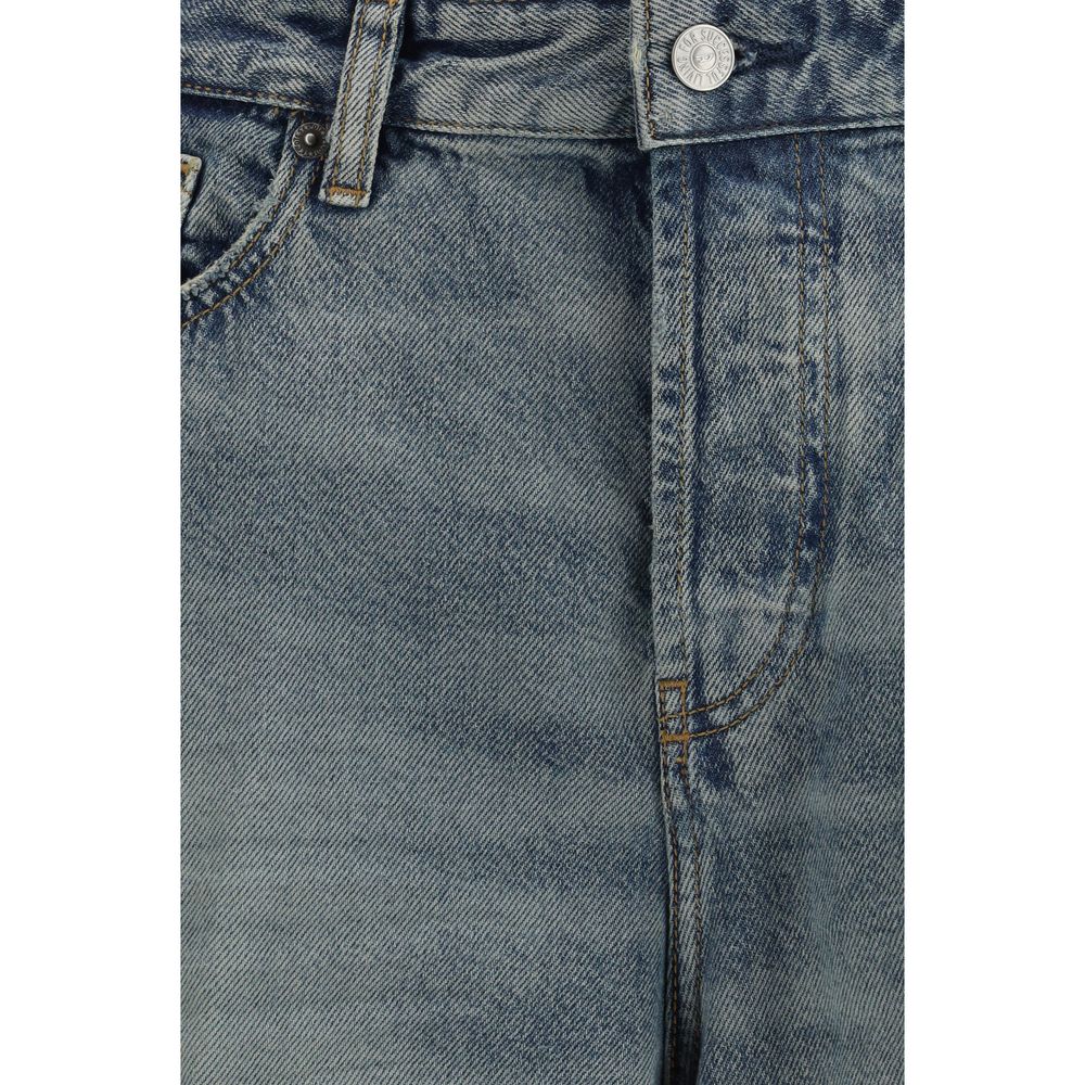 Blue Cotton Relaxed Fit Jeans