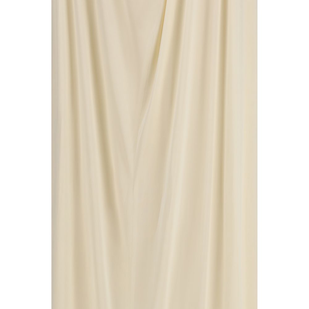 Beige Viscose Cocktail Dress