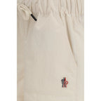 Beige Polyester Bermuda Shorts