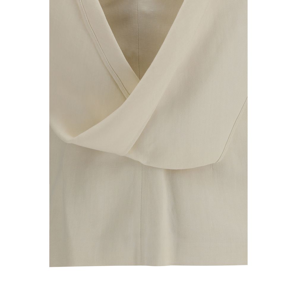 Beige Viscose Blouse