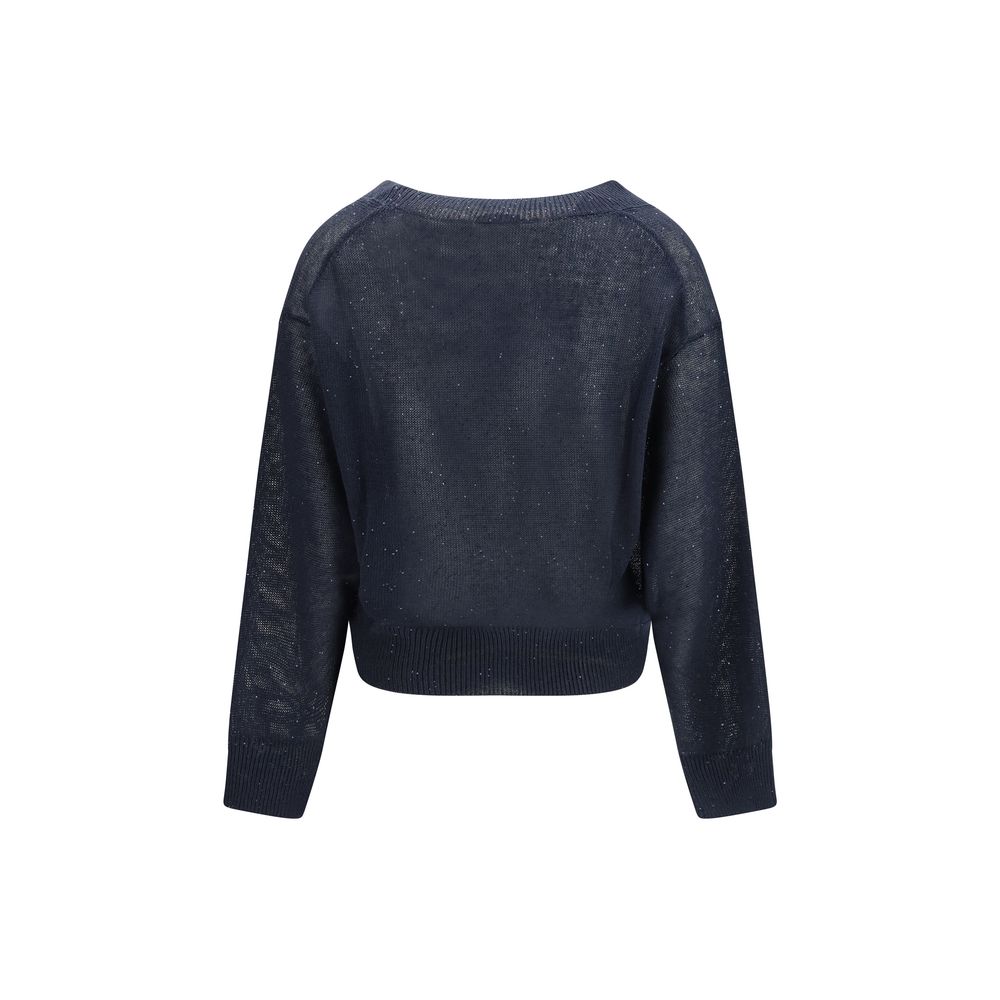 Blue Linen Sweatshirt