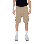 Beige Cotton Bermuda Shorts