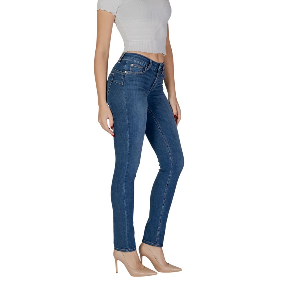 Blue Cotton Skinny Jeans