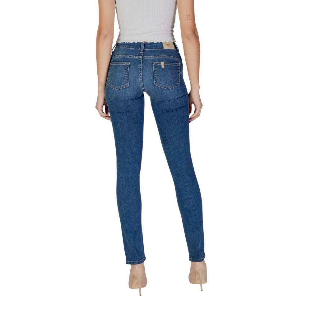 Blue Cotton Skinny Jeans
