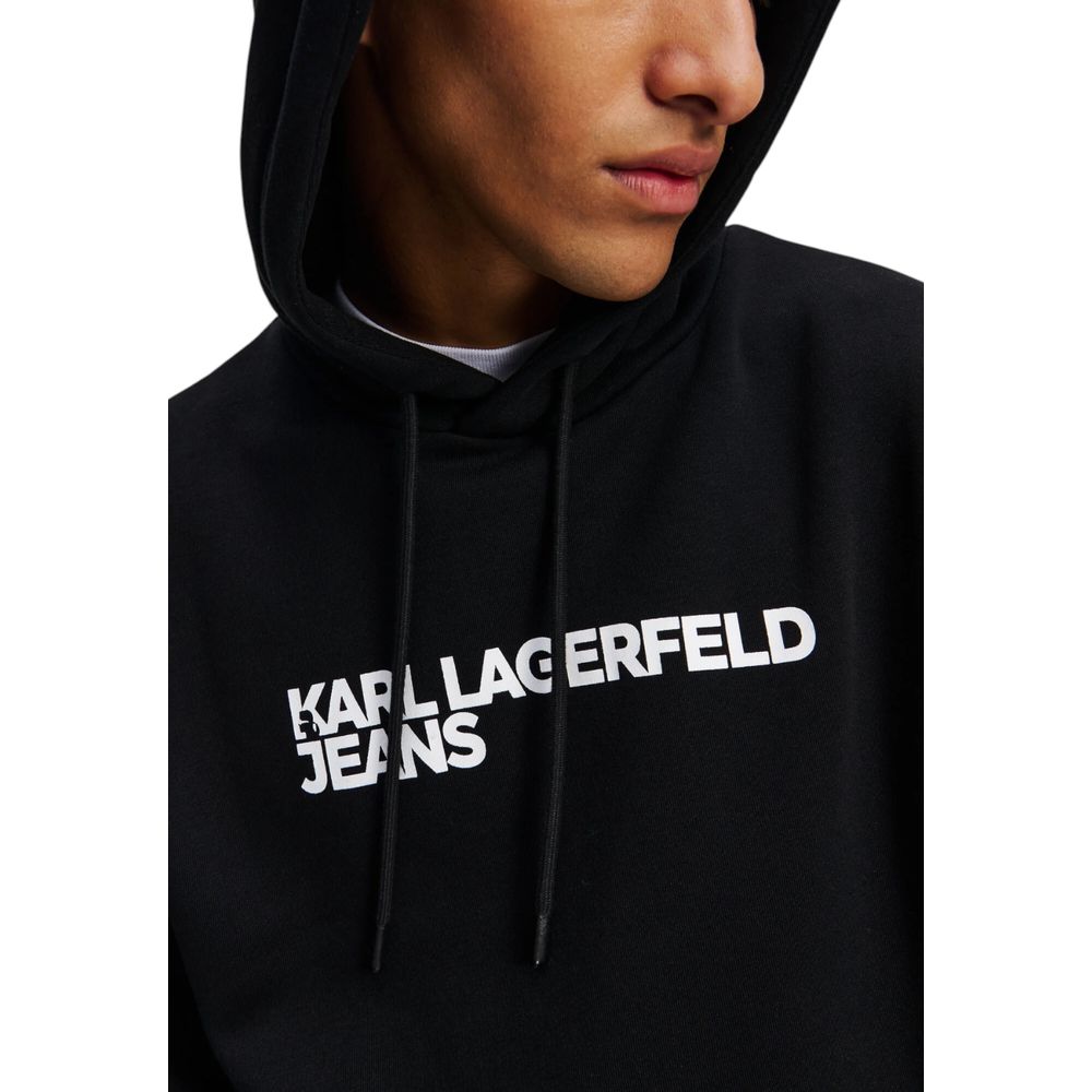 Black Cotton Hoodie