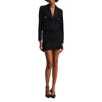 Black Cotton Mini Skirt