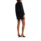 Black Cotton Mini Skirt