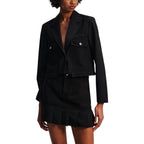 Black Polyester Blazer