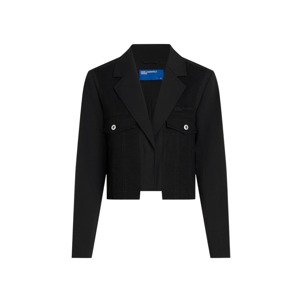 Black Polyester Blazer