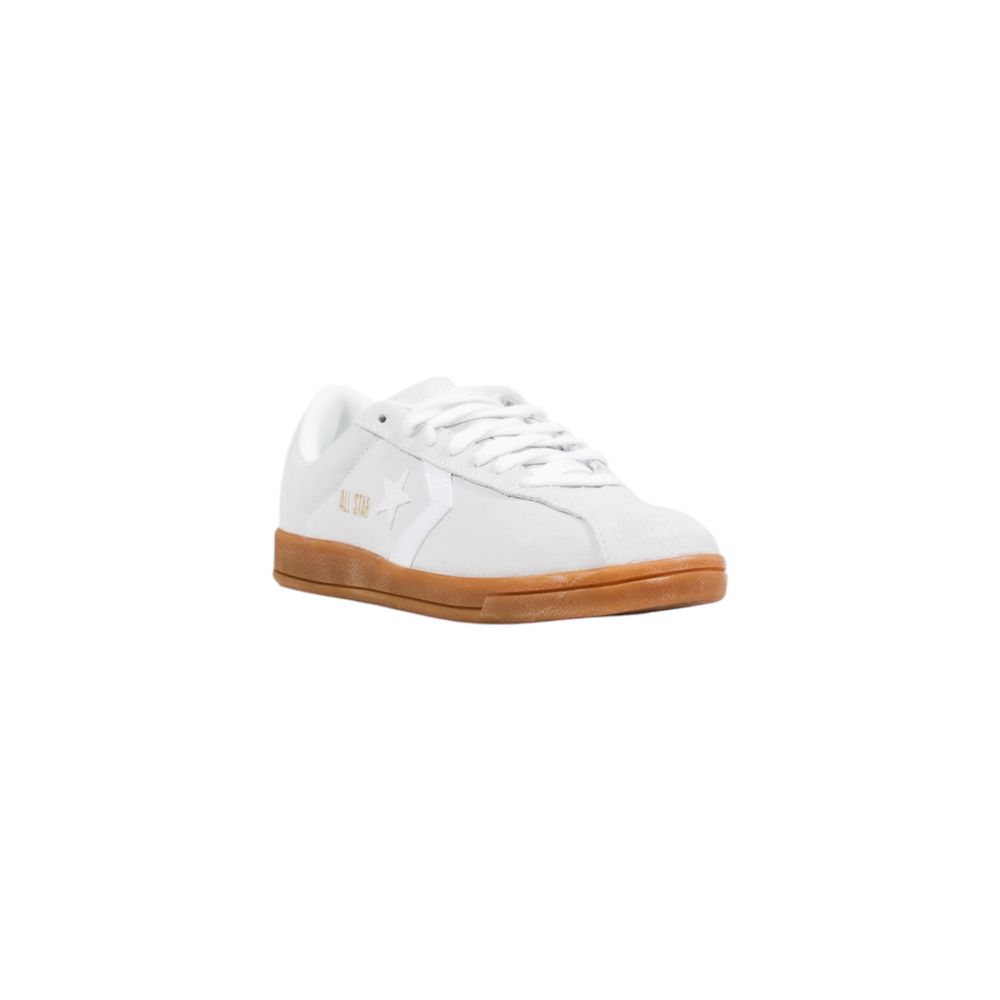 White Leather Low Top Sneakers
