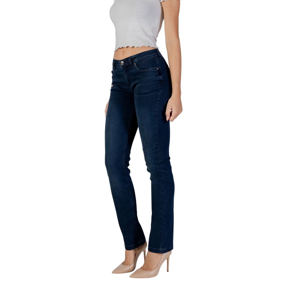 Blue Cotton Skinny Jeans