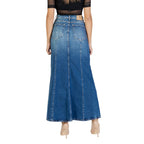 Blue Cotton Long Skirt