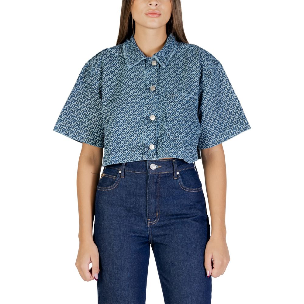 Blue Cotton Shortsleeve Shirt