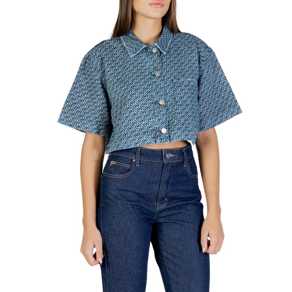 Blue Cotton Shortsleeve Shirt
