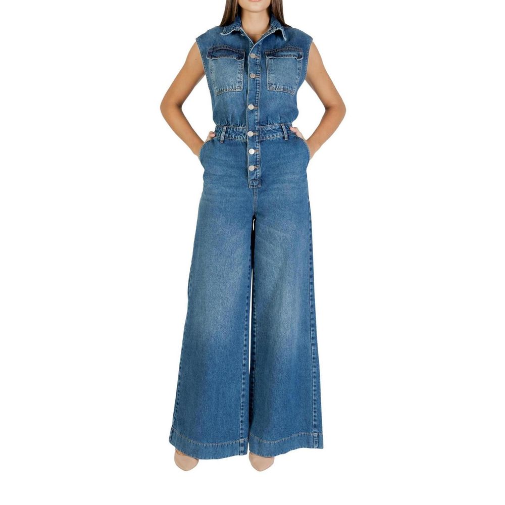 Blue Cotton Jumpsuit