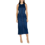 Blue Cotton Long Dress