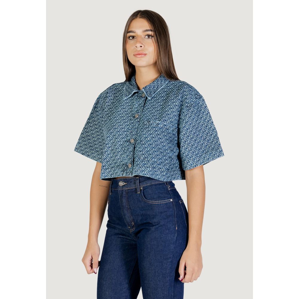 Blue Cotton Shortsleeve Shirt