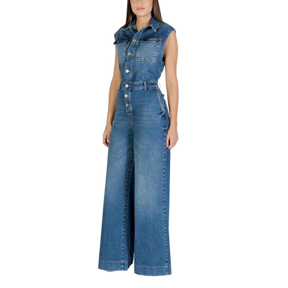 Blue Cotton Jumpsuit