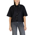 Black Viscose Shortsleeve Shirt