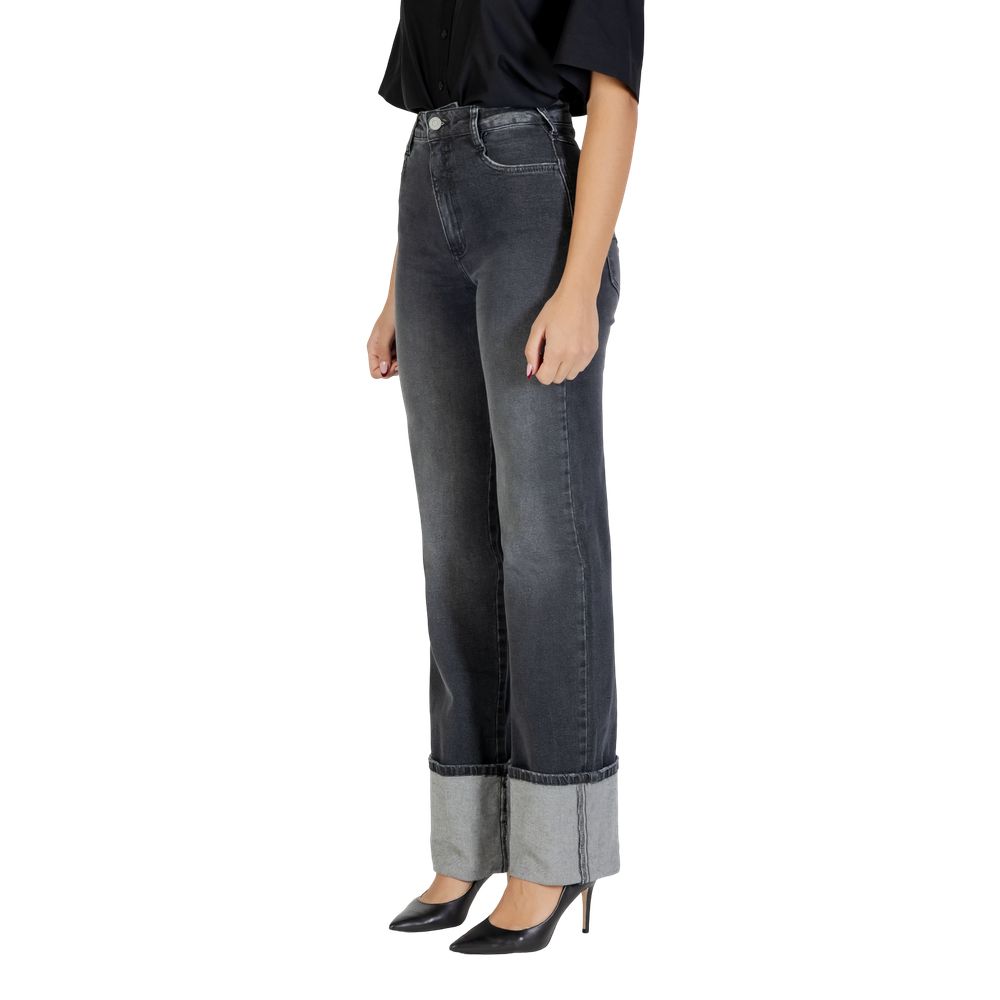 Black Cotton Skinny Jeans