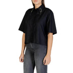 Black Viscose Shortsleeve Shirt