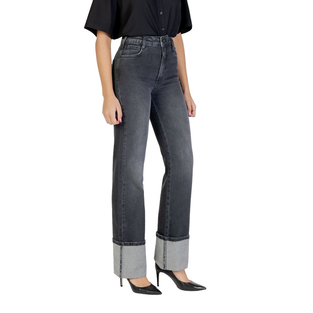 Black Cotton Skinny Jeans