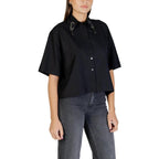 Black Viscose Shortsleeve Shirt