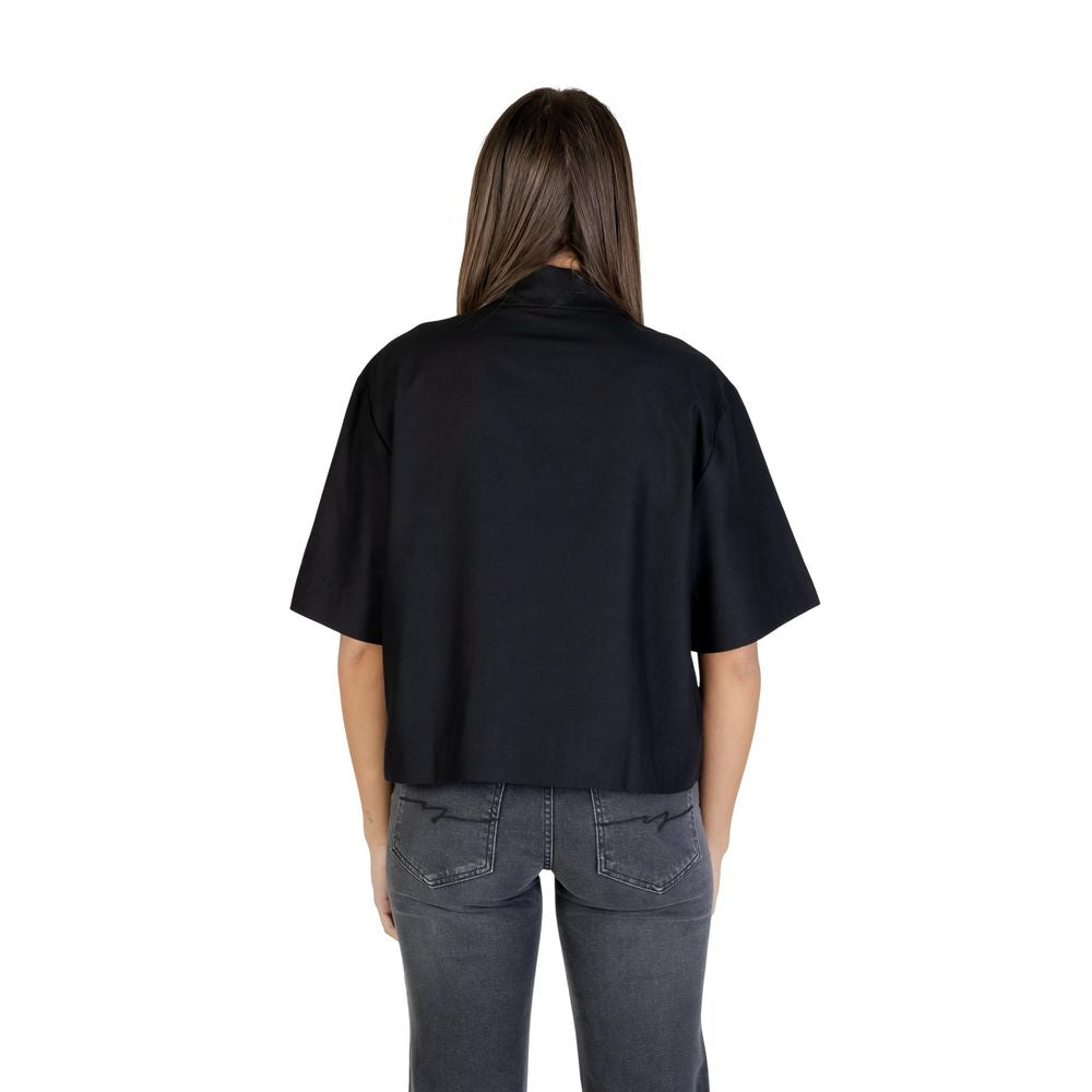 Black Viscose Shortsleeve Shirt