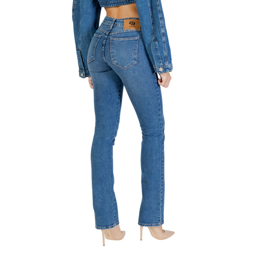 Blue Cotton Skinny Jeans