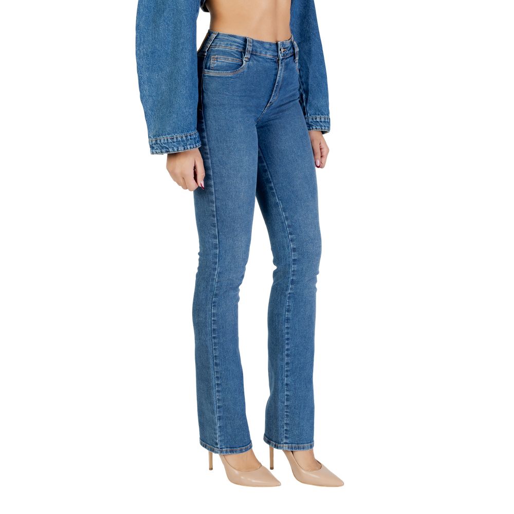 Blue Cotton Skinny Jeans