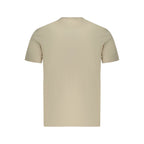 Beige Cotton Men T-Shirt
