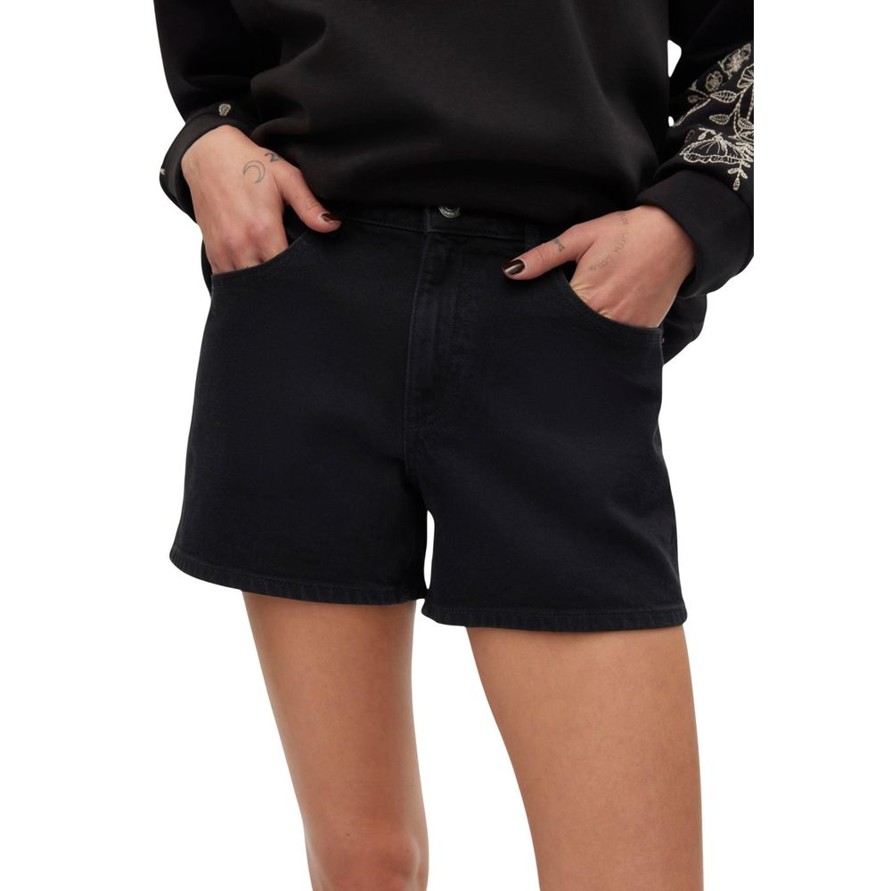 Black Cotton Shorts