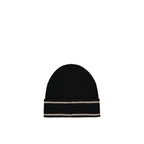 Black Merino Wool Beanie