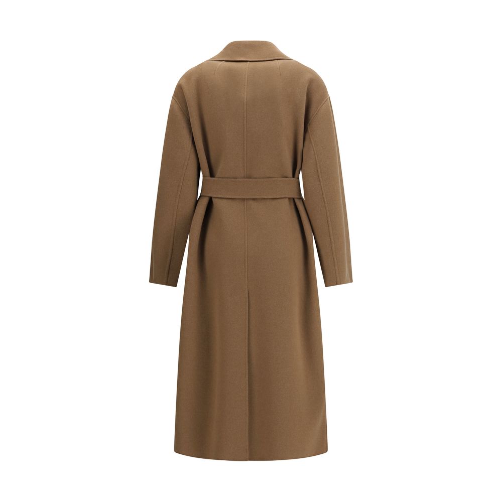 Beige Fleece Wool Coat