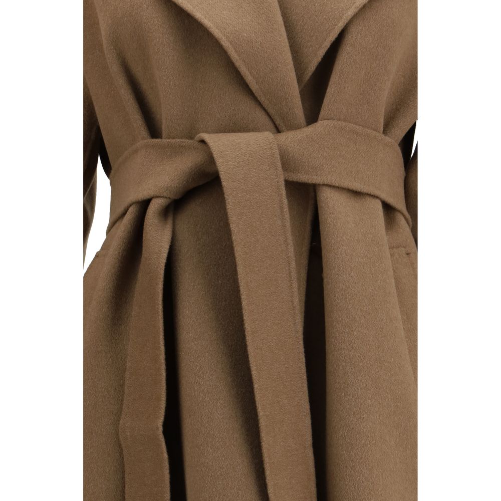 Beige Fleece Wool Coat