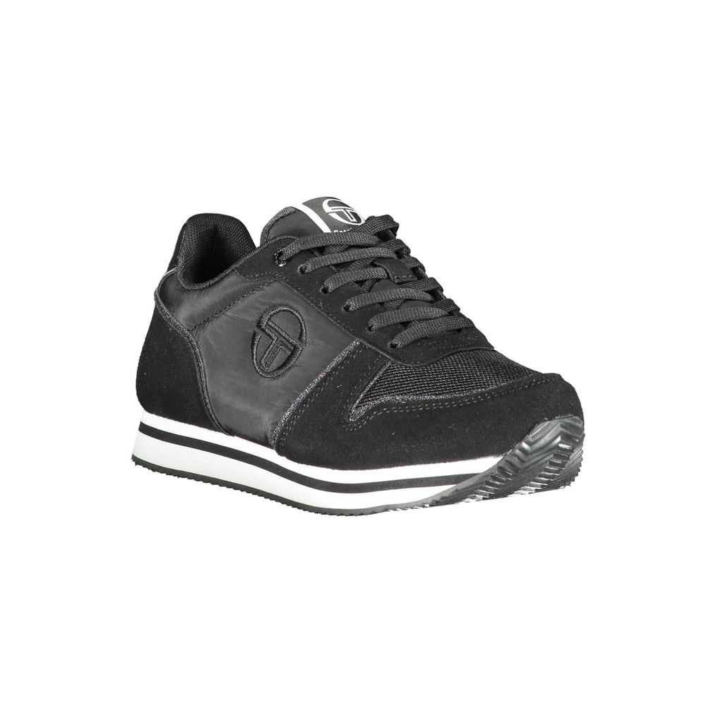 Black Polyurethane Women Sneaker