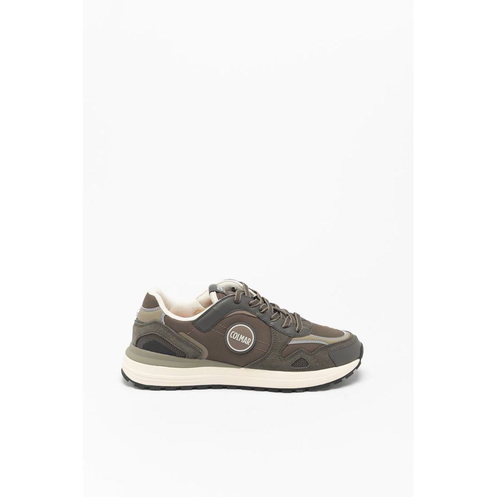 Brown Polyester Athletic Sneakers