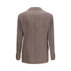 Brown Linen Blazer
