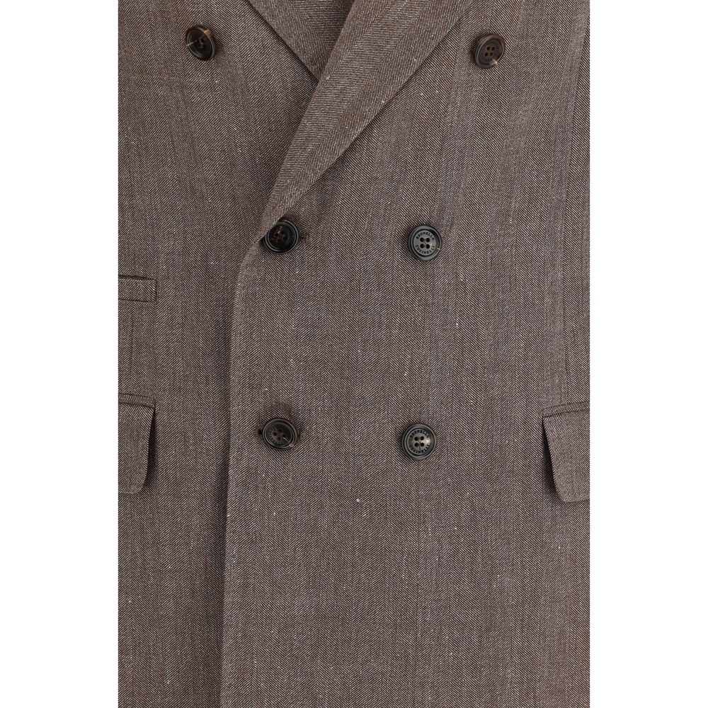 Brown Linen Blazer