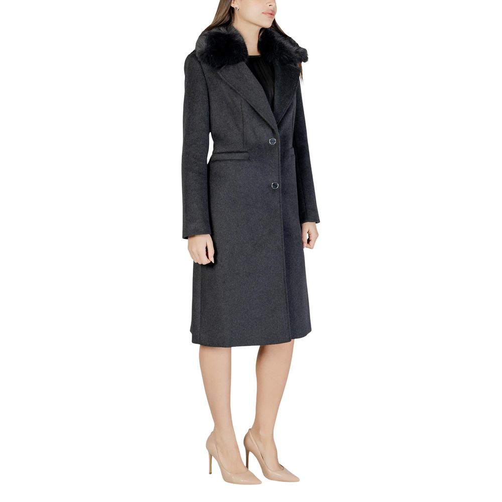 Gray Polyester Coat