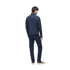 Blue Polyester Full-Length Jacket
