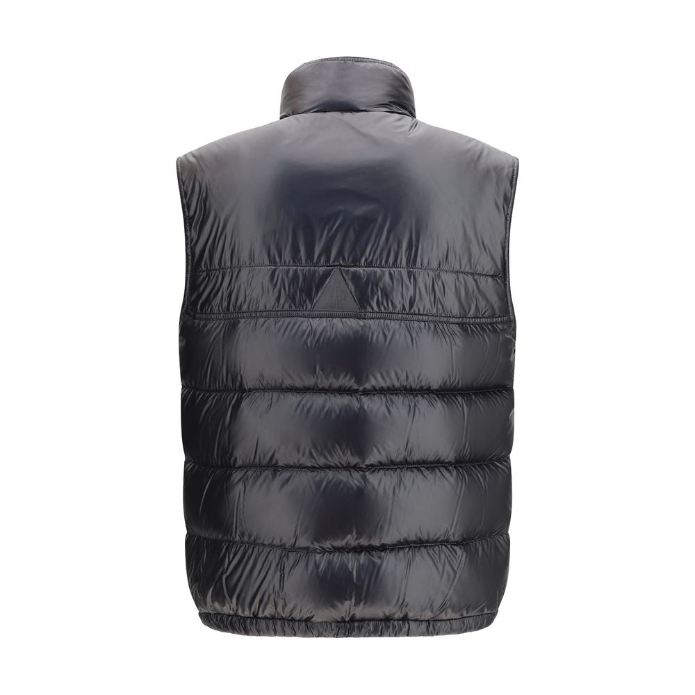 Black Polyamide Sleveless Jacket