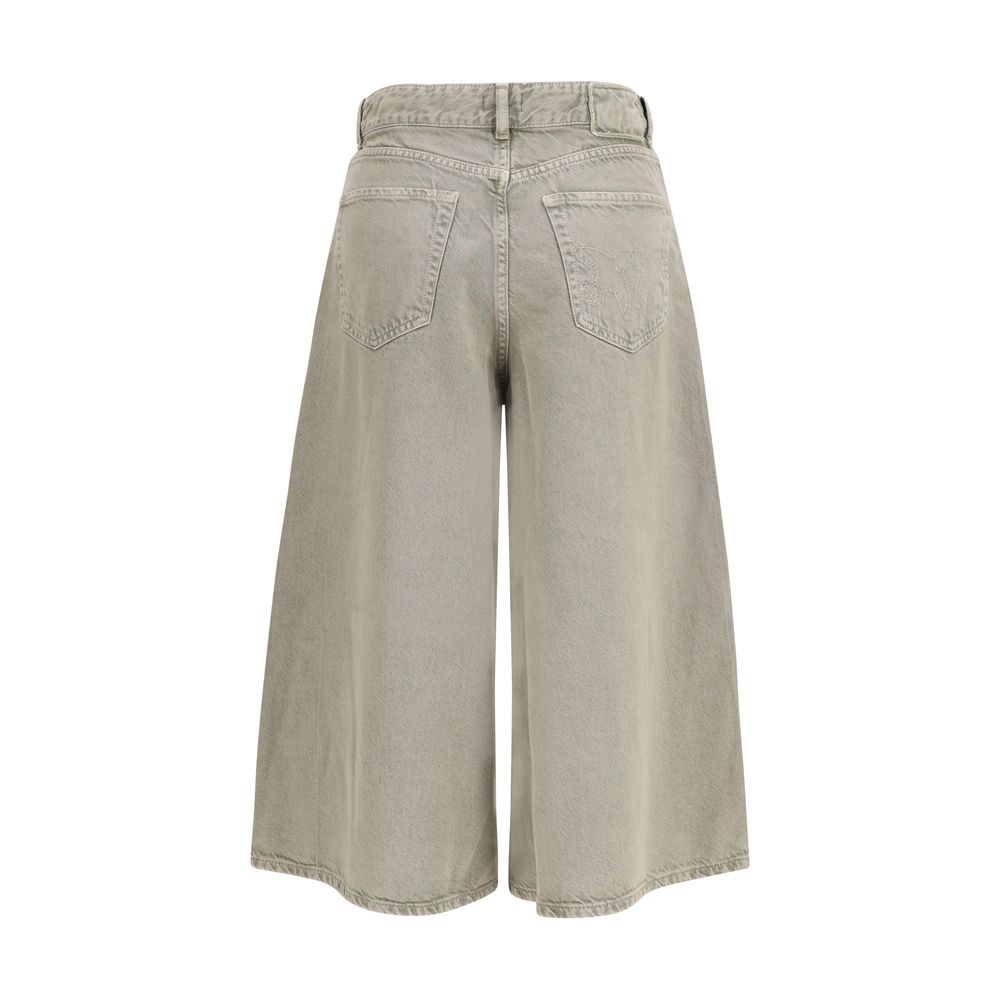 Beige Lyocell Bermuda Shorts