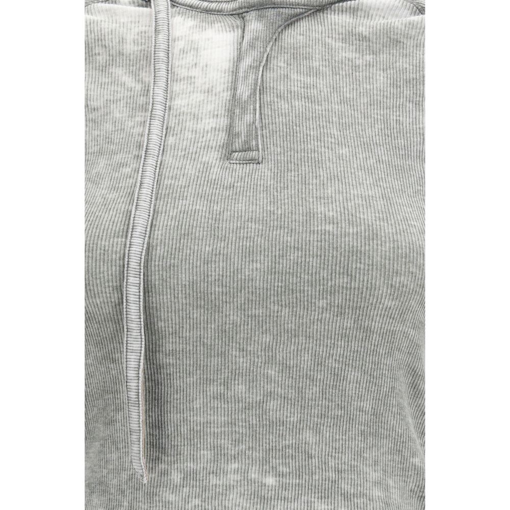 Gray Cotton Long Sleeve T-Shirt