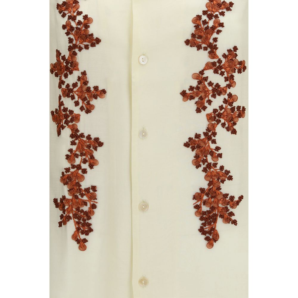 Bicolor Cotton Pattern Shirt