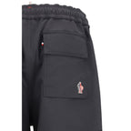 Black Polyester Bermuda Shorts