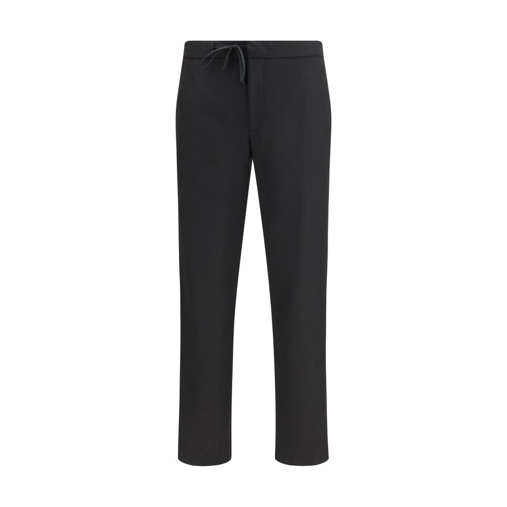 Black Fleece Wool Casual Pants