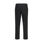Black Fleece Wool Casual Pants